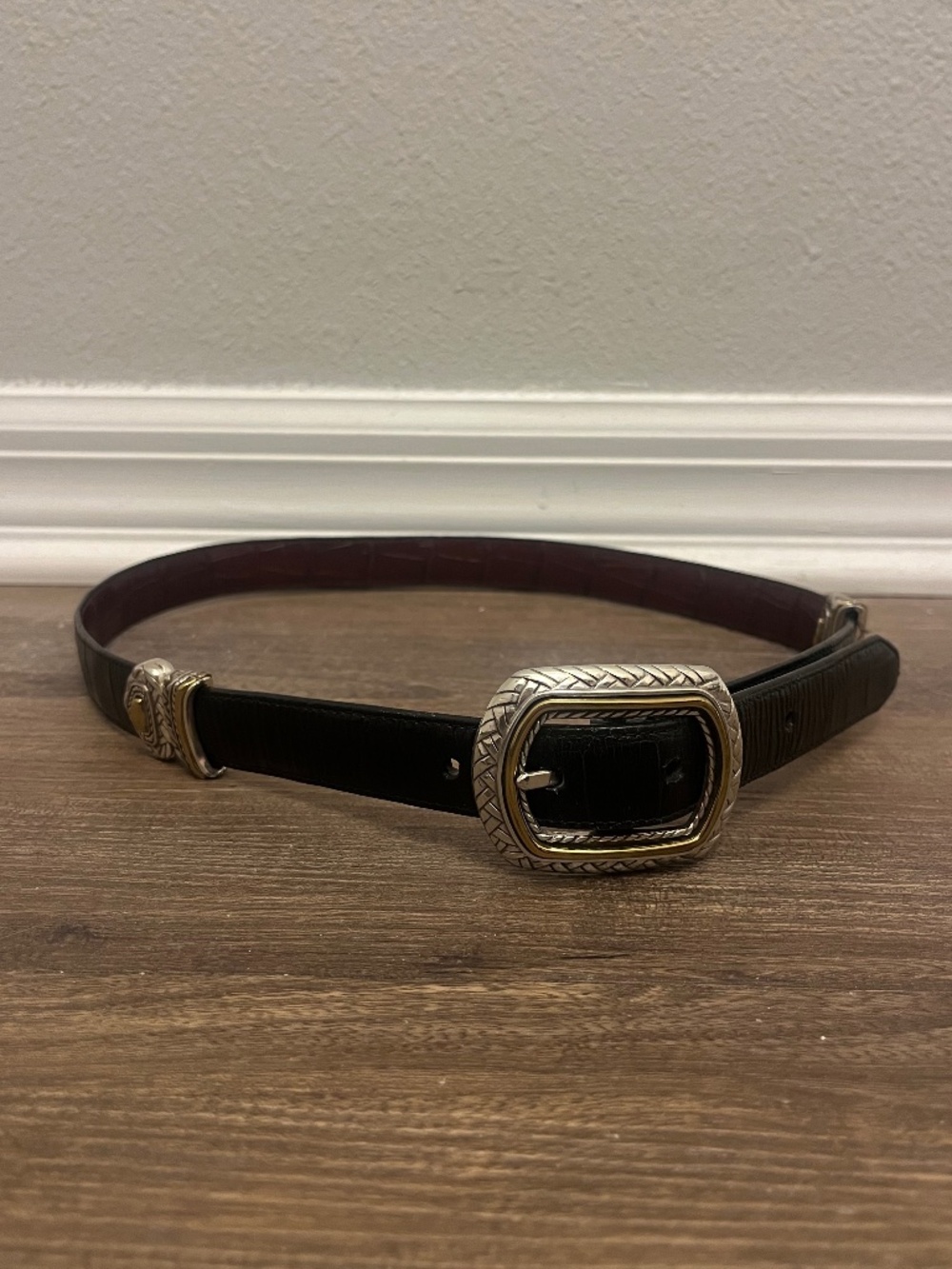 Vintage Brighton Marcus Two Tone Reversible Belt